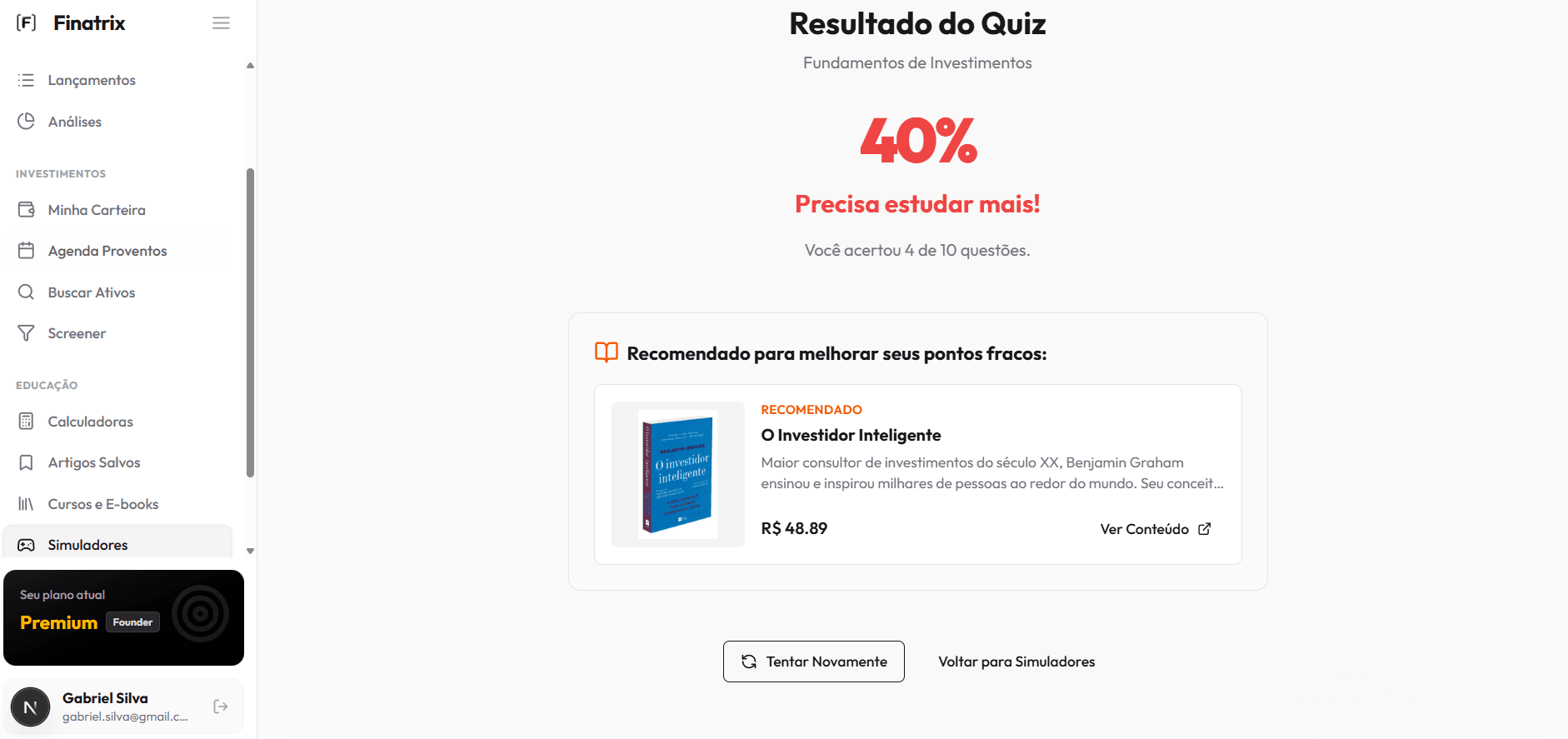 Educação Financeira e Simuladores